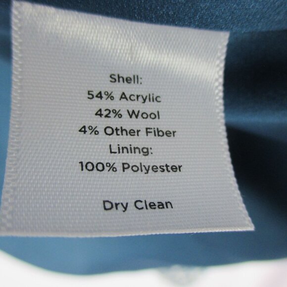 Talbots Blazer Blue and White Tailored Tweed Career Quiet Luxury 14P $258 Fall - Picture 6 of 7